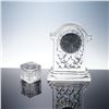 Image 3 : 2pc Waterford Crystal Lismore Clock and Baby Block Set