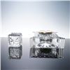 Image 4 : 2pc Waterford Crystal Lismore Clock and Baby Block Set