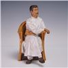 Image 1 : Chinese WuCai Pottery Lu Xun Seated Teacher Statue
