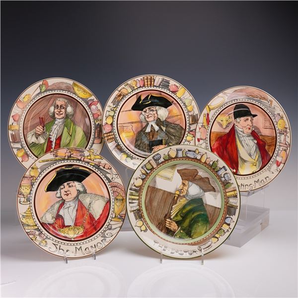 5pc Royal Doulton Seriesware Character Plates