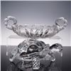 Image 1 : 2pc Crystal Handled Bowl and Tortoise Figurine