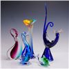 Image 1 : 5pc Group of Colorful Art Glass Sculptures