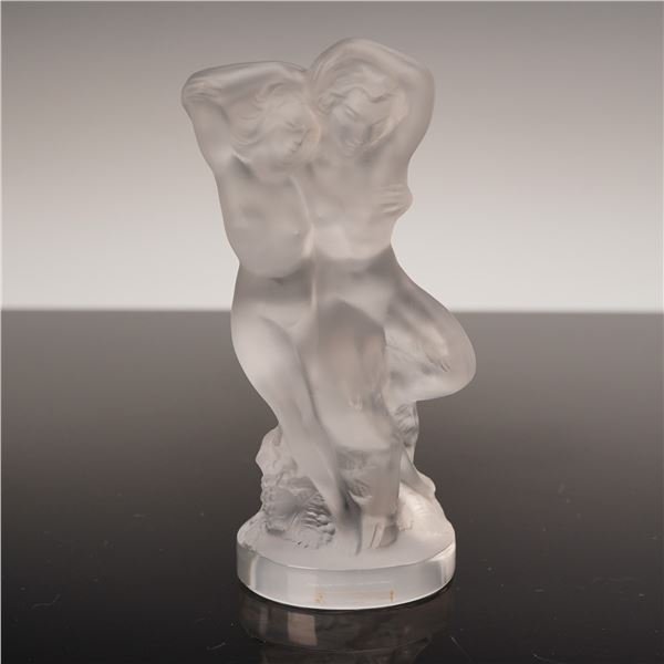 Lalique Crystal Figurine, Pan and Diana