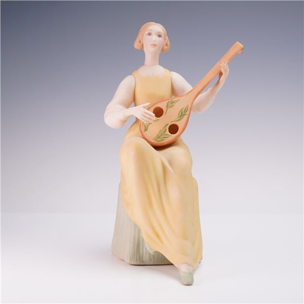 Lasko Ispanky Porcelain Figurine Woman Playing Lute