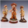 Image 1 : 3pc Italian Figurine Lot Children Playing Instruments