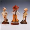Image 2 : 3pc Italian Figurine Lot Children Playing Instruments