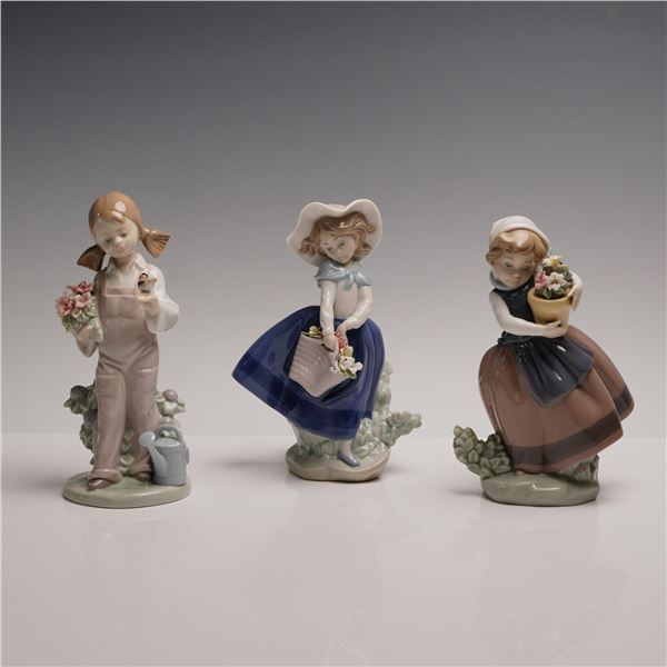 3pc Lladro Porcelain Figurine, 5217, 5222 & 5223