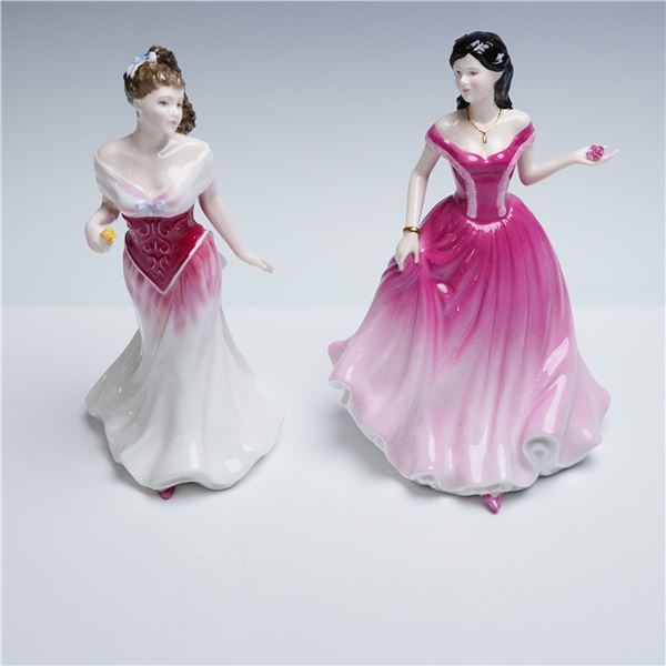2pc Royal Doulton Figurines, Fleur HN4663 and For You HN3863