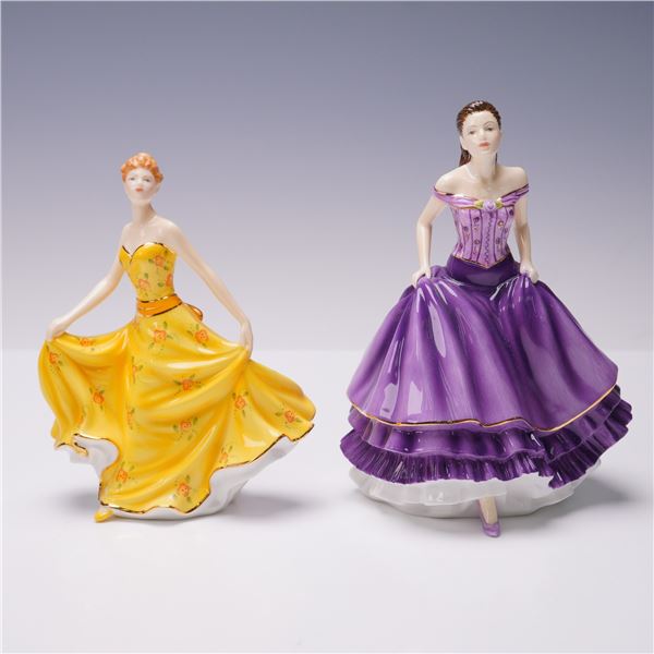 2pc Royal Doulton Figurines, Natalie HN5545 & Celebration (Mini) HN5574