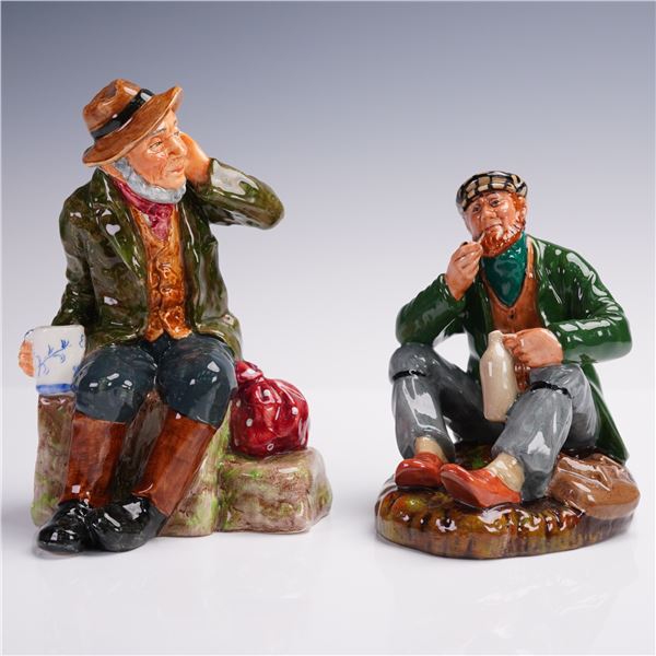 2pc Royal Doulton Figurines, Owd Willum HN2042 & The Wayfarer HN2362