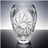 Image 1 : Cut Crystal Vase with Swirling Fan Motif
