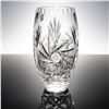 Image 2 : Polish Hand Cut Lead Crystal Vase with Starburst Medallion and Fan Panels