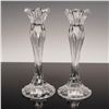 Image 4 : 4pc Cut Glass Compote, Vase, and Pair of Candleholders