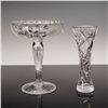 Image 5 : 4pc Cut Glass Compote, Vase, and Pair of Candleholders