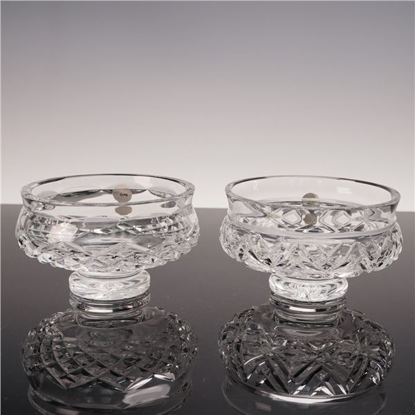 2pc Waterford Cut Crystal Footed Bowls including Comeragh