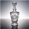 Image 1 : Bohemian Crystal Decanter w/Stopper, Radiating Pinwheel & Crosshatch Motifs