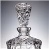 Image 2 : Bohemian Crystal Decanter w/Stopper, Radiating Pinwheel & Crosshatch Motifs