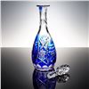 Image 4 : Cut to Clear Cobalt Crystal Decanter with Stopper