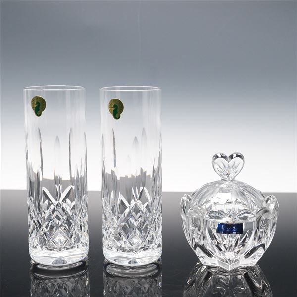 4pc Waterford & Waterford by Marquis Crystal Glasses and Lidded Bowl