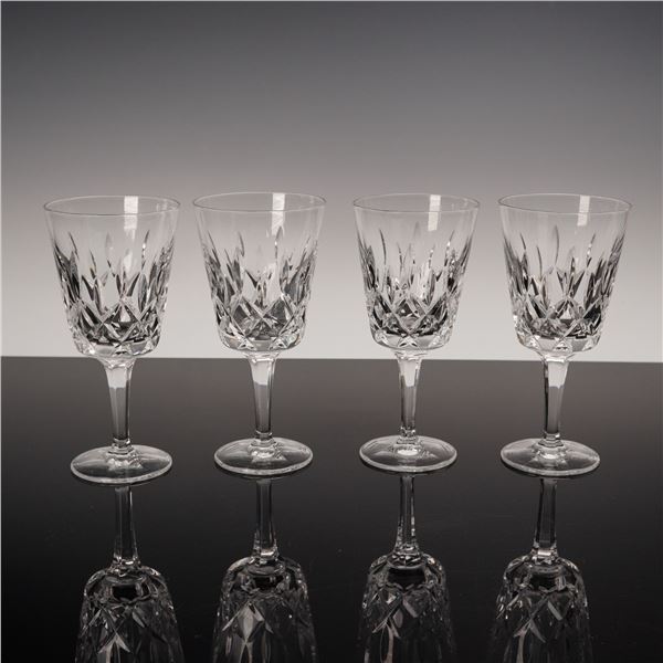 4pc Gorham Crystal Wine Glasses King Edward