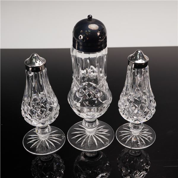 3pc Waterford Crystal Shakers, Lismore