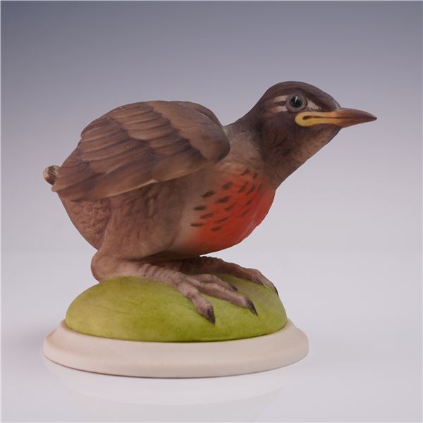 Boehm Porcelain Bird Sculpture, Baby Robin 437J