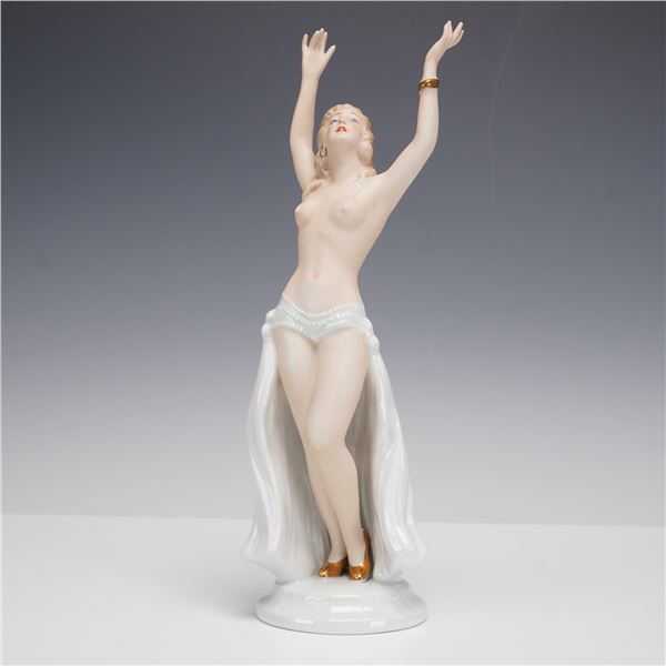 Wallendorf Porcelain Nude Dancing Woman Figurine