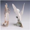 Image 1 : 2pc Lladro Figurines Girl with Geese and Turtle Dove