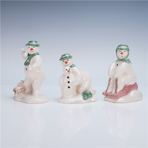 3pc Royal Doulton Porcelain Figurines, The Snowman Storybook Series