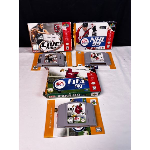 Nintendo 64 Sports Games with Original Boxes