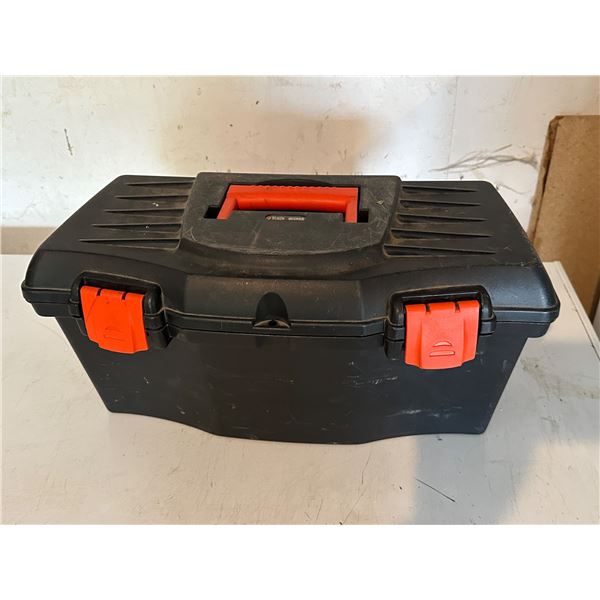 Black & Decker Plastic Tool Box with content