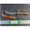 Image 1 : 7" Fixed Curved Blade Knife with Sheath