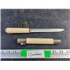 Image 1 : 6" Roman Style Fixed Blade Knife with Sheath