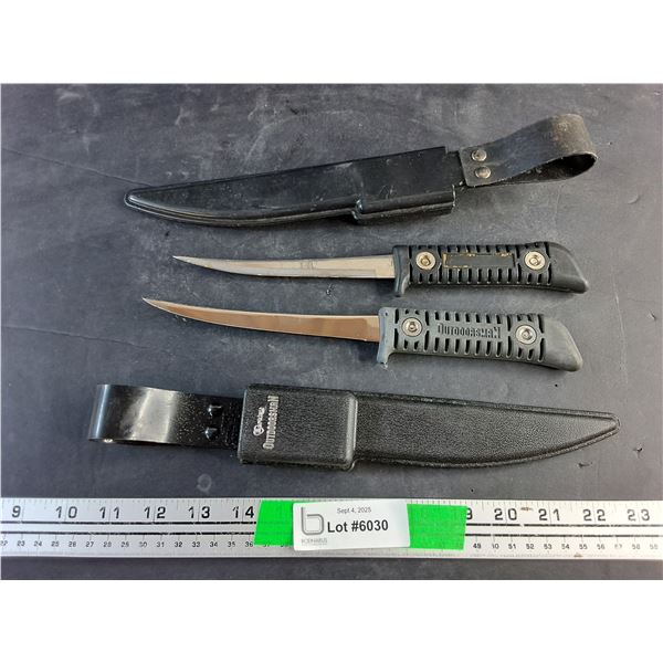 (2) Filleting Knives with Sheath
