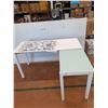 Image 1 : *White Glass Top Table 61'' x 51.5'' x 30'' - As Is CANNOT SHIP