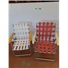 Image 1 : **(2) Vintage Foldable Outdoor Chairs - As Is  -  PICK UP