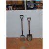 Image 1 : ** Shovel, Pitch Fork - As Is CANNOT SHIP