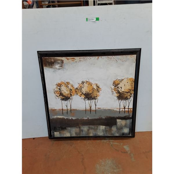 * Framed Tree Painting - 36'' x 36'' x 3'' As Is CANNOT SHIP