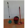 Image 1 : *Mop Bucket, Mop, Extendable Brush - As Is CANNOT SHIP