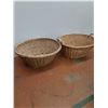 Image 1 : * (2) Wicker Oval Baskets - 28" x 21" x12 - CANNOT SHIP
