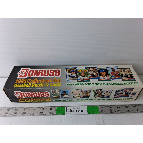 Donruss 1991 Collector Set - Baseball Puzzle & Cards CANNOT AUTHENTICATE