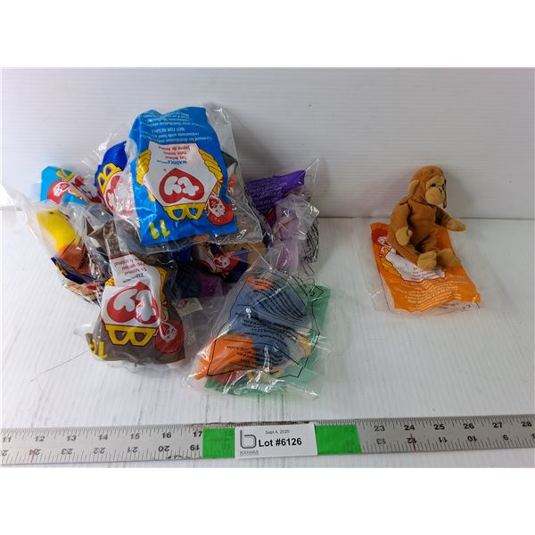 TY McDonald's Stuffie Toys Animals In Package