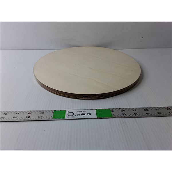 (6) 14" Wood Circles For Crafts/Food/Other