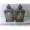 Image 1 : (2) Outdoor Lanterns Battery Powered -  PICK UP