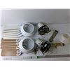 Image 1 : (2) Deconstructed Ceiling Fans 6 Blade Motorized With Light Fixture Built In