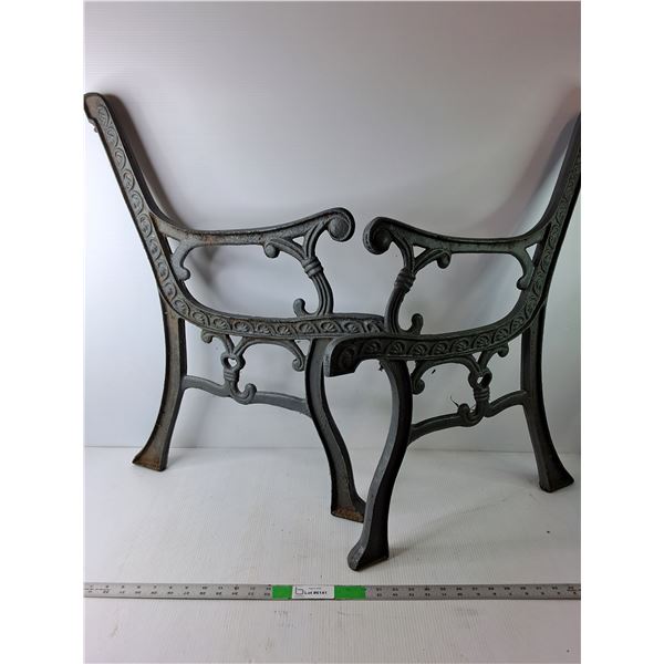 Cast Iron Bench Seat Supports Arm Rests  -  PICK UP