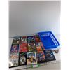 Image 1 : Plastic Bin, Belt Buckle, Assorted Movies - As Is