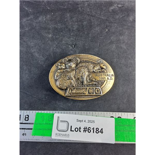Coleman Australia 1985 A.D. Belt Buckle