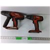 Image 1 : (2) Battery Powered Hilti Power Drill One Includeds Stable Grip Attachment UNTESTED AS IS