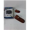Image 2 : Misc Utility Lot - (2)Wire Brushes, Misc Lights, Leather Pouches